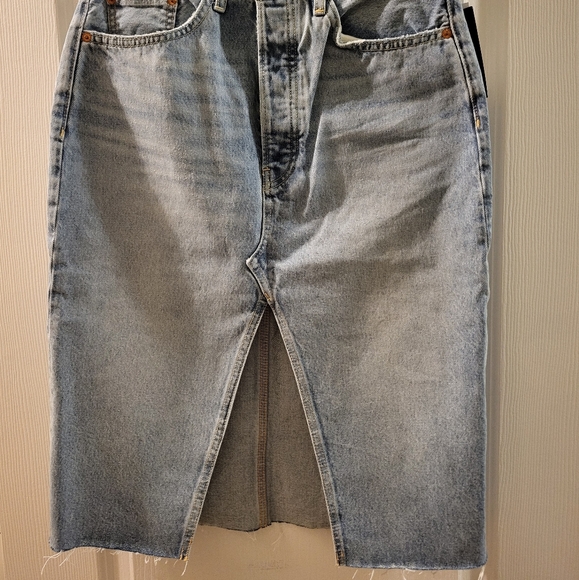 RE/DONE Midi Denim Skirt - Picture 1 of 8
